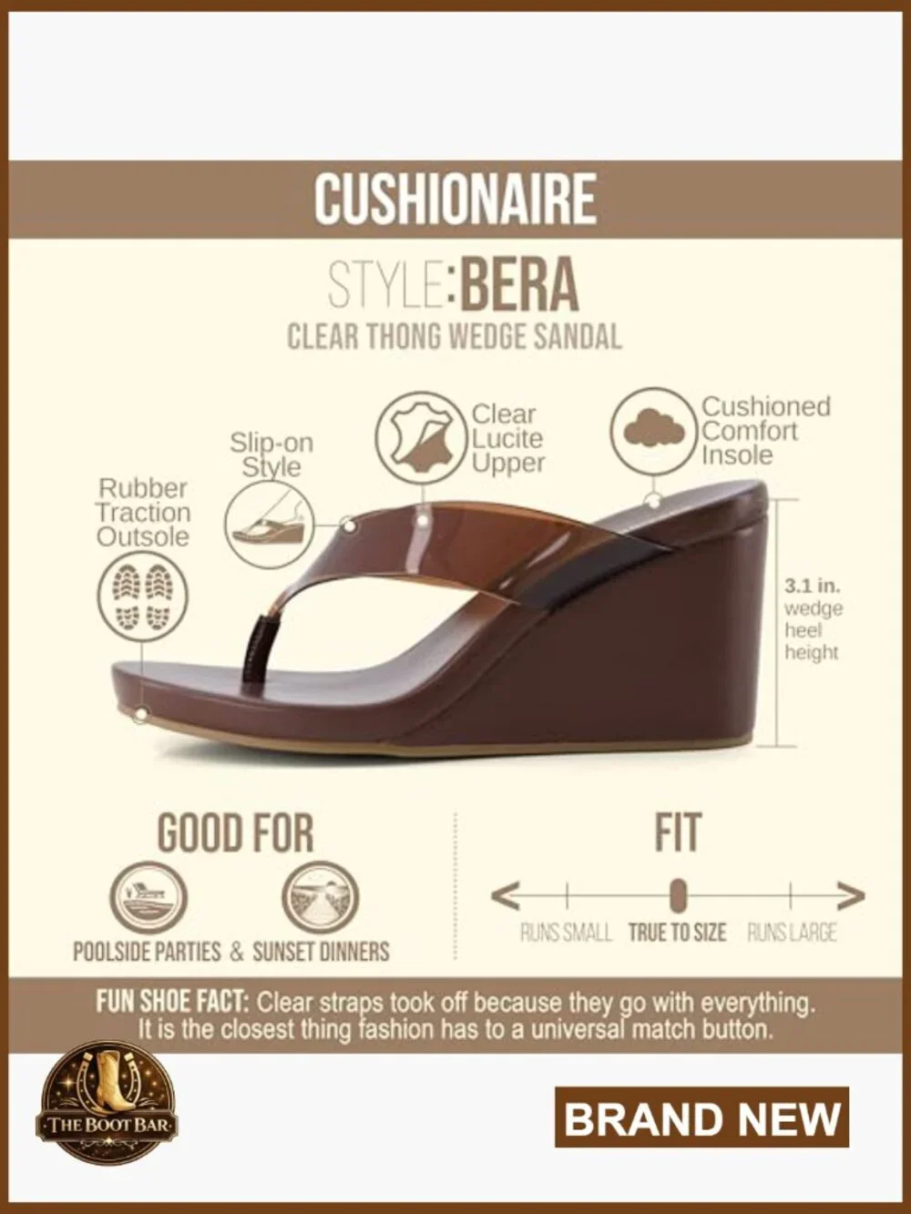 Platform Wedge Thong Sandals with Contoured Footbed, Women's Size